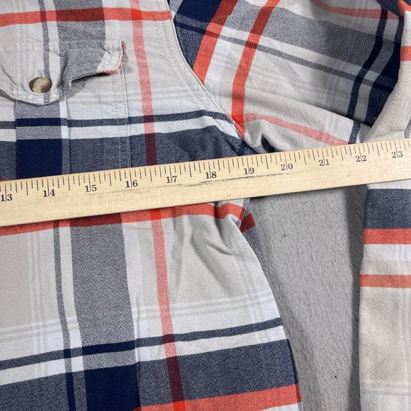 The North Face Plaid Flannel Long Sleeve Button Up Shirt Men's Size Medium - Picture 4 of 9